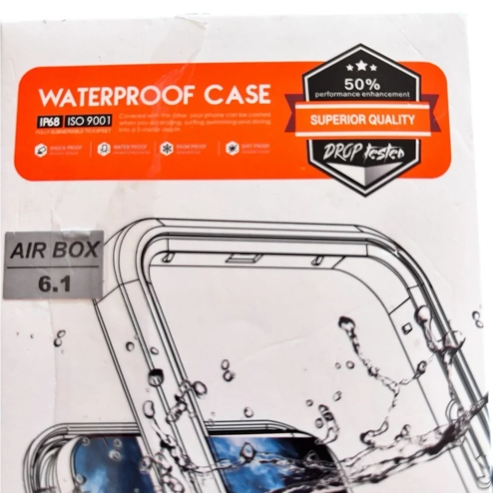 Universal Airbox 6.1 Waterproof Drop Tested Phone Case IPhone 12–16 Plus Black